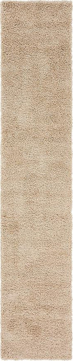 Unique Loom Solid Shag Collection Area Rug (2' 6" x 13' 1" Runner, Taupe)