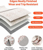 VEVOR 6 x 9 ft Area Rug Large Washable Rug Non-Slip and Tear-Resistant Soft Carpet Pet & Child Friendly Modern Area Rugs Indoor Mat for Bedroom Office Living Room Kids Room Entryway Beige