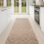 Hallway Runner Rug 2x5, Washable Kitchen Runners Non Slip, Ultra Thin Entryway Floor Mat Fit Under Door, Soft Low Pile Cotton Boho Carpet for Laundry Outdoor Bedroom