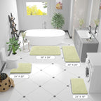 OLANLY Bathroom Rugs 24x16, Extra Soft Absorbent Chenille Bath Rugs, Rubber Backing Quick Dry, Machine Washable Bath Mats for Bathroom Floor, Tub and Shower, Home Decor Accessories, Vanilla