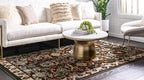 Unique Loom Espahan Collection Area Rug - Cape Cod (9'x 12' Rectangle, Green/ Black)