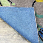 Hand Tufted Wool ECO-Friendly Area Rugs - 2'6''x10', Runner Shape, Camel, Floral Modern Design, High Pile Thick Handmade Anti Skid Area Rugs for Living Room, Bed Room (K00219)
