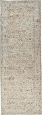 Hauteloom Nakia Living Room, Bedroom Area Rug - Traditional - Beige, Taupe, Ivory - 9'1" x 12'