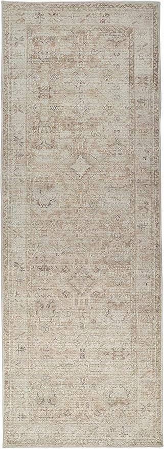 Hauteloom Nakia Living Room, Bedroom Area Rug - Traditional - Beige, Taupe, Ivory - 9'1" x 12'
