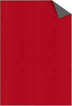 Ottomanson 6'6" x 7' Mud Mat Area Rug Scraper Carpet - Non-Slip, Dirt Trapping for Indoor & Outdoor Use - Ideal for Entryway, Garage, Kitchen, Patio & High-Traffic Areas, Red