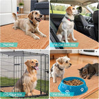 OLANLY Dog Door Mat for Muddy Paws 70x46, Absorbs Moisture and Dirt, Absorbent Non-Slip Washable Doormat, Quick Dry Chenille Mud Mat for Dogs, Entry Indoor Entryway Carpet for Inside Floor, Orange