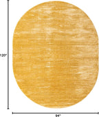 Unique Loom Finsbury Collection Area Rug - Kate (7' 10" x 10' Oval, Yellow)