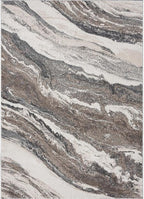 LUXE WEAVERS Lagos Collection 7983 Grey 9x12 Art Deco Area Rug