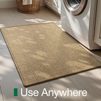 LUMI Handwoven Sisal Door Mat, Non-Slip Durable Entryway Mat, Welcome Front Doormat, Solid Floor Mats for Entrance, 24"x36", Herringbone Sisal