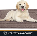 PURRUGS Dirt Trapping Door Mat 24" x 35.5", Non-Slip/Skid Machine Washable Entryway Rug, Dog Doormat, Super Absorbent Welcome Mat for Muddy Wet Shoes and Paws, Grayish Brown