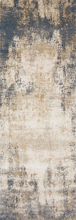 Loloi Teagan Collection TEA-08 Ivory/Mist 2'-8" x 4' Accent Rug, Large, Soft Neutral Rug, High-Traffic for Living Room, Bedroom, Home Office, Dining Area