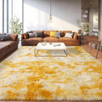 Upgrade Non-Slip Plush Rugs for Living Room, Soft Shaggy Carpets for Living Room, Fuzzy Rugs for Kids' Room, Perfect Decor for Modern Home Tie Dye Yellow 5x7Feet