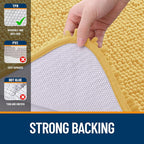 OLANLY Bathroom Rugs 24x16, Extra Soft Absorbent Chenille Bath Rugs, Rubber Backing Quick Dry, Machine Washable Bath Mats for Bathroom Floor, Tub and Shower, Home Decor Accessories, Yellow