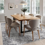 Square Area Rugs : Washable 8x8 Neutral Modern Abstract Carpet for Living Room Bedroom - Soft Floor Mat with Non Slip Backing for Kitchen Nursery Dorms Farmhouse Home Decor - Grey