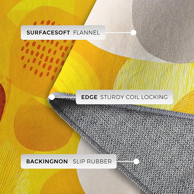 Abstract Geometry Rugs for Home Decor, 3x4 ft, Mid Century Modern Area Rugs for Living Room, Soft Non Slip Washable 70s 80s Geometric Carpet Bedroom Decorations Dt-Ghf-19