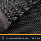 PURRUGS Dirt Trapping Door Mat 24" x 59", Non-Slip Machine Washable Entry Rug, Shoe Scraper, Dog Doormat, Super Absorbent Welcome Mat for Front & Back Door, Muddy Shoes & Paws, Light Grey-Dark Grey