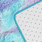 Large Shag Area Rugs 6 x 9, Tie-Dyed Plush Fuzzy Rugs for Living Room, Ultra Soft Fluffy Furry Rug for Bedroom, Indoor Carpet Nursery Rugs for Kids Room Home Decor, Rainbow
