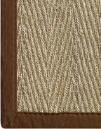 DEXI Area Rug Natural Fiber 6x9, Braided Woven Seagrass Rugs No Shed, Large Soft Neutral Rustic Carpet Mat for Indoor Entryway Outdoor Patio Dining Living Room Bedroom Farmhouse, Natural
