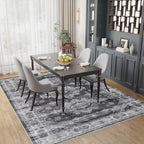 Dripex Washable Area Rug 6x9 Living Room Rug Stain & Water Resistant Foldable Thin Vintage Rugs Bedroom Rug Floor Carpet for Dining Room Kitchen Bathroom Farmhouse Office