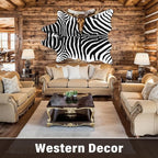 AROGAN Premium Faux Zebra Hide Rug 6.2 x 7 Feet, Sturdy and Large Size Zebra Print Rugs, Suitable for Bedroom Living Room Western Decor, Faux Fur Animal Carpet, Black and White