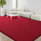 Large Area Rugs for Living Room Bedroom, 5x8 Feet Burgundy Red Rug, Minimalist Modern Shag Rug, Soft Thick Memory Foam Indoor Carpet, Non-Slip Washable Rug for Boys Girls Dorm Nursery Room Home Decor