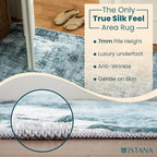 Istana 9x12 Area Rug - Blue 9 x 12 Area Rugs for Living Room - Foldable 9x12 Rugs for Bedroom/Living Room Rug - Stain Resistant Washable Rugs - Eco-Friendly Area Rugs