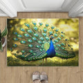 Peacock Rug 3x4-3x4 Rug, Wonderful Peacock Area Rugs for Bedroom, Nature Rugs for Living Room, Modern Style Washable Mat, Aesthetics Carpet - Peafowl Home Decor & Gifts