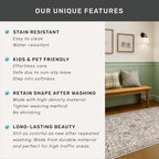 Traditional Oriental 5x8 Floor Rugs for Living Room, Washable Floral Area Rug for Dining Room Under Table, Low Pile Soft Bedroom Carpet, Vintage Brown Taupe Design, Boho Home Décor