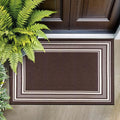 Beverly Rug Non Slip Area Rugs 2x3 Modern Bordered Non Skid Rubber Backing Soft Entryway Rug for Living Dining Room Easy to Clean Non Shedding Kitchen Bedroom Indoor Carpet 2 x 3 Brown