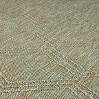 LUXE WEAVERS Modern Farmhouse Green 6x9 Washable Area Rug, Anti-Slip Diamond Pattern Carpet