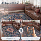 Ciicool 2x5ft Runner Rug, Hallway Wahshable Rugs Vintage Kitchen Carpet for Entrance Bedroom Bedside Living Room Kitchen Laundry Bathroom Decor