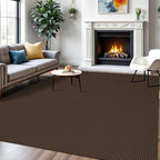 IOHOUZE Washable Area Rug 6x9 Non Slip Rubber Backed Rugs for Living Room, Dining Room Rugs Bedroom Rug, Woven Indoor Floor Carpet for Living Room Nursery Office, Brown