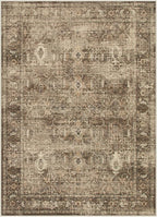 Lahome Vintage 5x7 Washable Brown Rugs for Living Room Bedroom, Soft Dining Room Rugs for Under Table, Non Slip Indoor Throw Carpet for Entryway Kitchen Office (5x7ft,Brown)