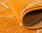 Unique Loom Trellis Frieze Collection Area Rug - Geometric (9' x 12' 2", Orange/ Ivory)