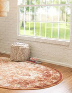 Unique Loom Isabella Collection Area Rug - Adjani (5' 1" x 8' Oval, Rust Red/ Black)