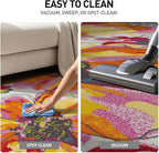 Rugshop Multi Bright Flowers Non Slip Non-Shedding Round Area Rug for Living Room, Dining Room and Bedroom, 8'