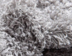 Unique Loom Solid Shag Collection Area Rug (6' 1" Round, Cloud Gray)