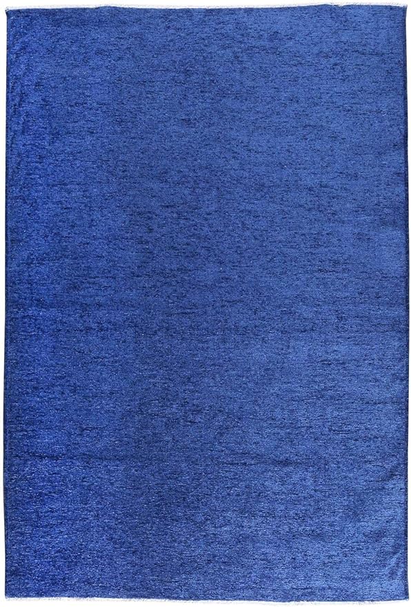 Alfa Rich 5x8 Dark Blue Washable Area Rugs for Living Room Bedroom Kitchen Cotton Decor Solid Rug