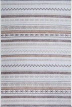 Alfa Rich 3x5 Beige Gray Washable Area Rugs for Living Room Bedroom Kitchen Cotton Decor Runner