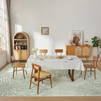 WITSHOCK 10x14 Washable Rug for Living Room,Modern Floral Distress Print Pattern Area Rugs,Stain Resistant with Non Slip Backing Carpet for Dining Room,Bedroom & Home Decor,Green/Light Green