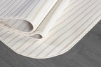 Beverly Rug Modern Geometric Area Rug 4x6 Low-High Pile Durable Soft Abstract Striped Indoor Rugs for Living Dining Room Office Stain Resistant Non Shedding Casual Indoor Carpet Beige White 4 x 6