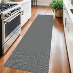 2x6 Ft Braided Runner Rug Washable Runners for Hallways Kitchen Runner Rug with Rubber Backing Cotton Entryway Runner Indoor, Woven Floor Carpet for Hall Kitchen Bedroom, Charcoal Gray/Gray