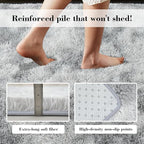 Fluffy Rug Shaggy Area Rug, Gradual Grey 10x14 Area Rugs for Bedroom, Super Soft Shaggy Rugs for Living Room Bedroom Kids Room Home Decor, Upgrade Anti-Skid Rectangular Fuzzy Rug