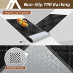 COSY HOMEER Plaid Door Mat 20" x 32",Dirt Trapper Entryway Rugs,Non-Slip Washable Farmhouse Doormat,Low Profile Welcome Mats for Paws Dark Grey