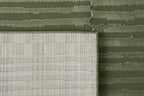 Revival Rugs Soloba 6'7"x9' Washable Area Rug for Living Room Bedroom - 100% Recycled Oeko-TEX Certified, Medium Pile, Green