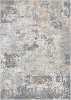7x9 Area Rug Living Room Rugs - Washable Neutral Modern Abstract Soft Thin Large Rug Indoor Floor No Slip Rug Carpet for Bedroom Under Dining Table Home Office Decor - Blue Grey