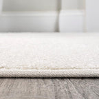 JONATHAN Y Haze Solid Low-Pile Cream Indoor Area Rug 3x5, Coastal,Bohemian,Minimalist,Classic, Easy-Cleaning for Living Room,Bedroom,Kitchen,Pet Friendly,Non-Shedding (SEU100T-3)