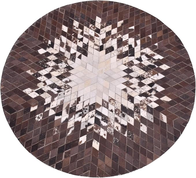 Round Area Rug – Soft and Durable Floor Mat for Living Room, Bedroom, or Entryway – Non-Slip Modern Carpet for Home Decor & Interior Styling(White 6X6)