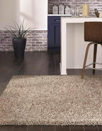 Unique Loom Solid Shag Collection Area Rug (5' 3" x 8' Rectangle, Taupe)
