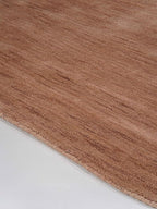 Hand Knotted Loom Wool ECO-Friendly Area Rugs - 5'x8', Rectangle, Light Brown Color, Solid Plain Design, High Pile Thick Handmade Anti Skid Rugs for Living Room (L00111)